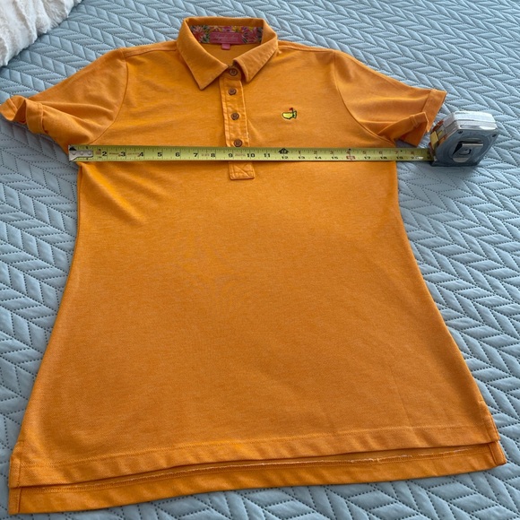Masters Augusta, Ga Magnolia Lane Women's Orange Short Sleeve Golf Polo Shirt - Picture 5 of 7